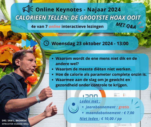 Voorjaar Keynotes 2024 (4) – Calorieën tellen, de grootste hoax ooit